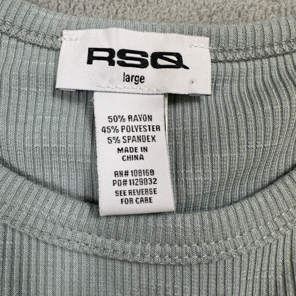RSQ T Shirt Kids Girls Large Light Blue Ribbed Bow Detail Short Sleeve Top Tee - Picture 4 of 5